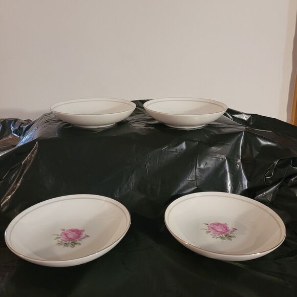 Imperial Rose Fine Bone China Japan #6702  Set Of 4 Fruit/berry Bowl 5.75" - Picture 2 of 8
